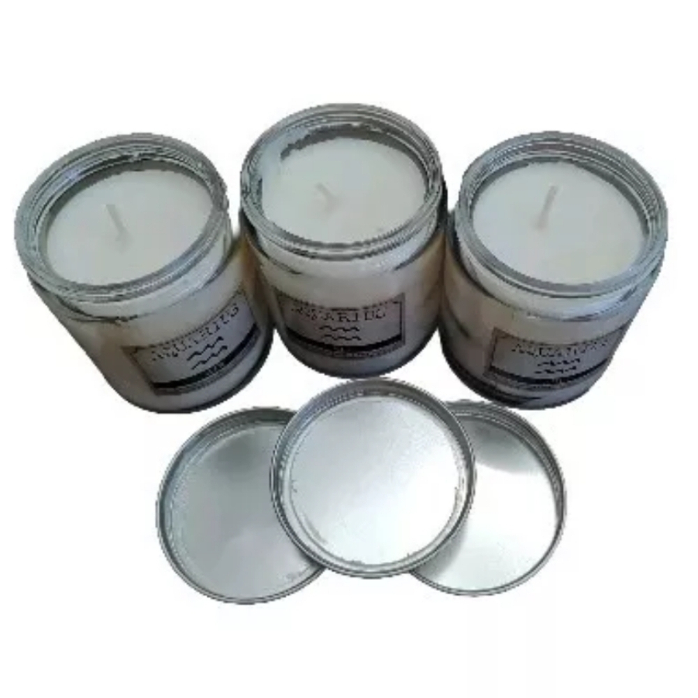 AQUARIUS AIR Lilac Breeze Scented Soy Candles 7 Oz (1 Set Of 3) Made In US (AR)